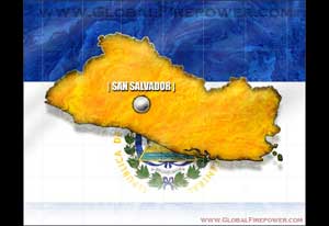 Image of the geographic map of El Salvador