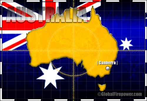 Image of the geographic map of Australia
