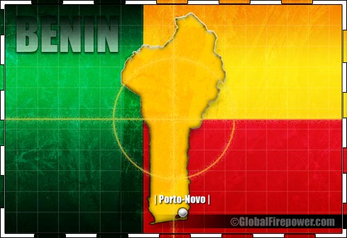 Image of the geographic map of Benin