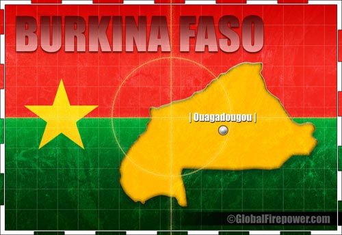 Image of the geographic map of Burkina Faso
