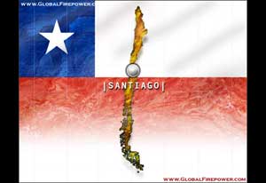 Image of the geographic map of Chile