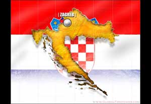 Image of the geographic map of Croatia