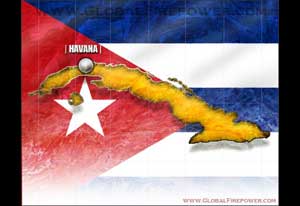Image of the geographic map of Cuba