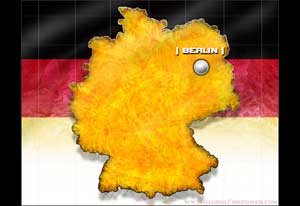 Image of the geographic map of Germany