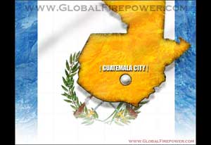 Image of the geographic map of Guatemala