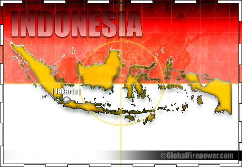 Image of the geographic map of Indonesia