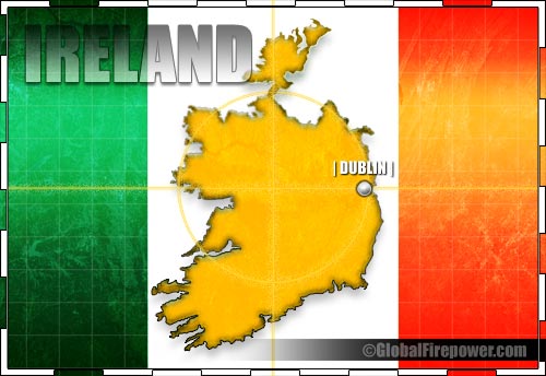 Image of the geographic map of Ireland