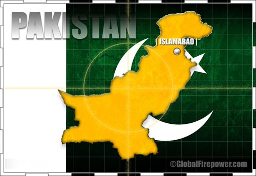 Image of the geographic map of Pakistan