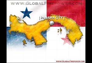 Image of the geographic map of Panama