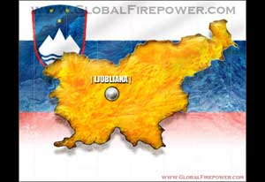 Image of the geographic map of Slovenia