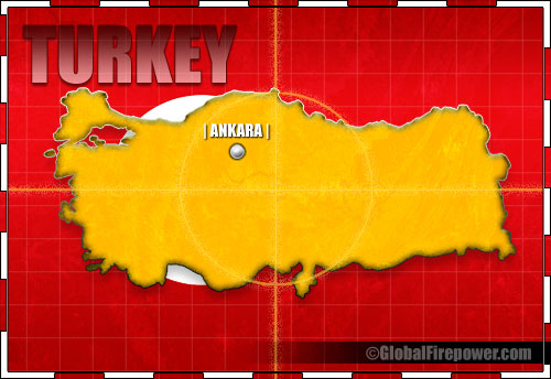 Image of the geographic map of Turkey
