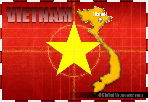 Image of the geographic map of Vietnam